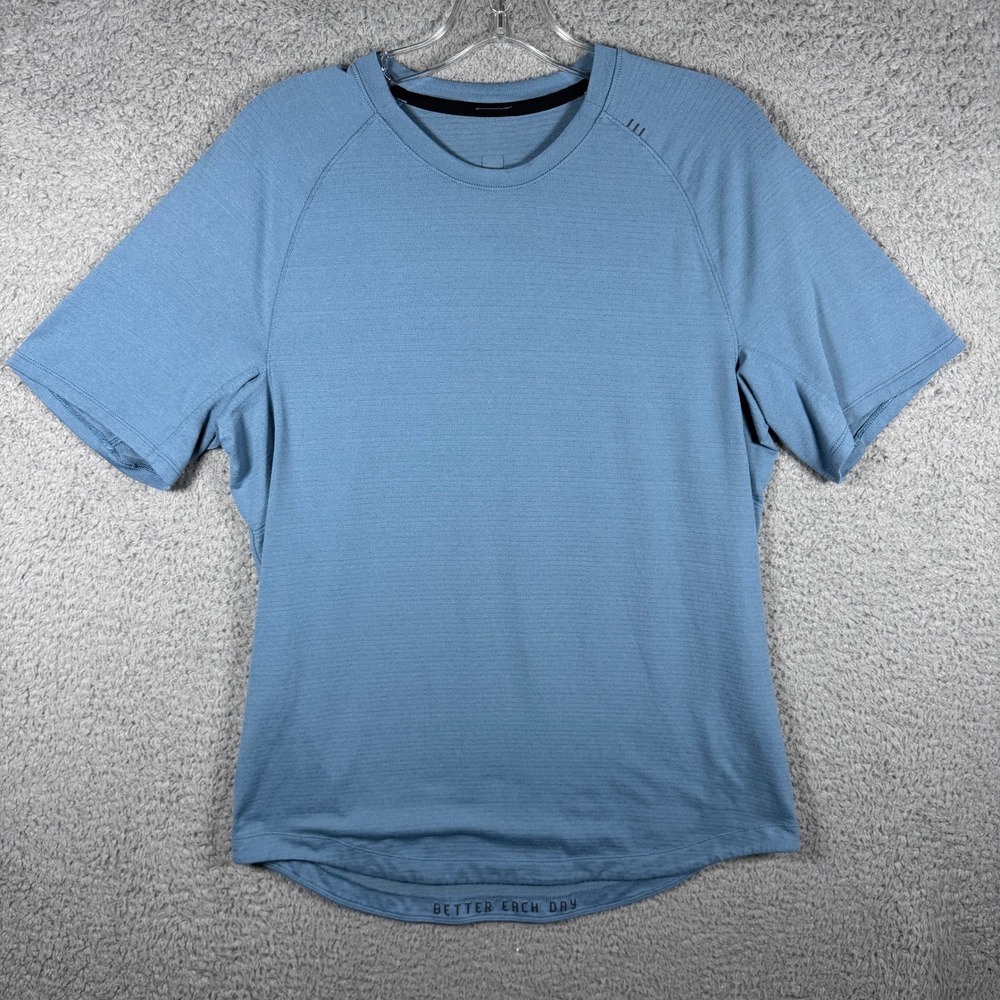 Lululemon Metal Vent Tech Short Sleeve Shirt Blue Mens Workout Gym Tee